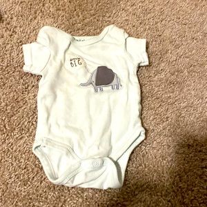 Elephant baby boy onesie